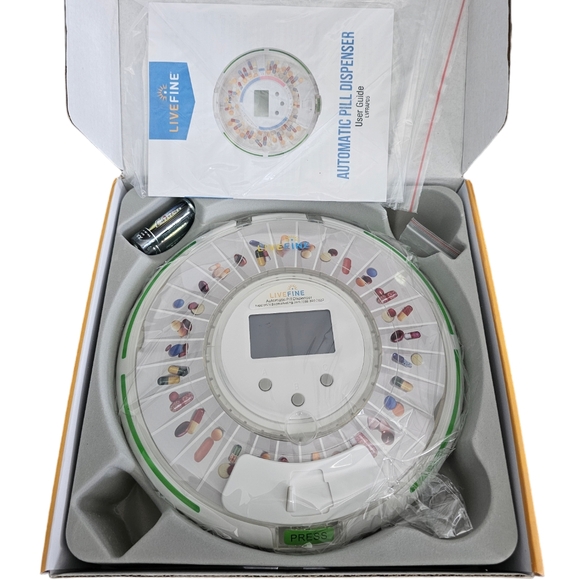 LiveFine Automatic Pill Dispenser 28 days Medication Organizer NIB NEW - Picture 13 of 15